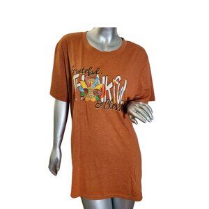 XL Thanksgiving T-Shirt - Grateful, Thankful and Blessed, Fall Graphic Tee